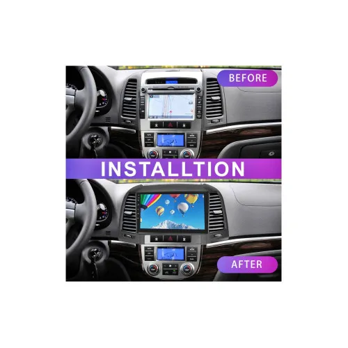 Rama Navigatie 9" cu cablaj compatibila Hyundai Santa Fe II 2006-2012 GR1 — imaginea 3