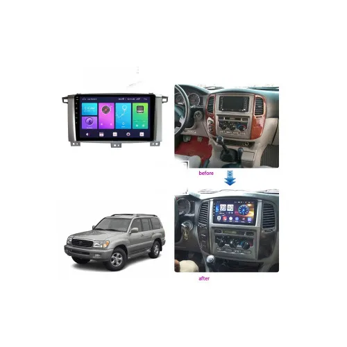 Rama Navigatie 9" cu cablaj compatibila Toyota Land Cruiser J100 2002-2008 / GR1 — imaginea 2