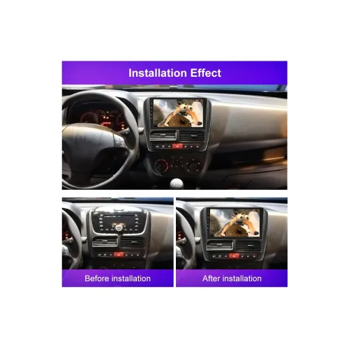 Rama Navigatie 9" cu cablaj si modul canbus compatibila Fiat Doblo 2010-2015 GR3 — imaginea 4