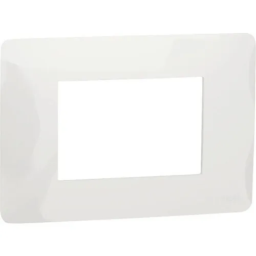 Rama tripla pentru aparataje Schneider Unica Studio, alb, 3 module, 129x85x10mm