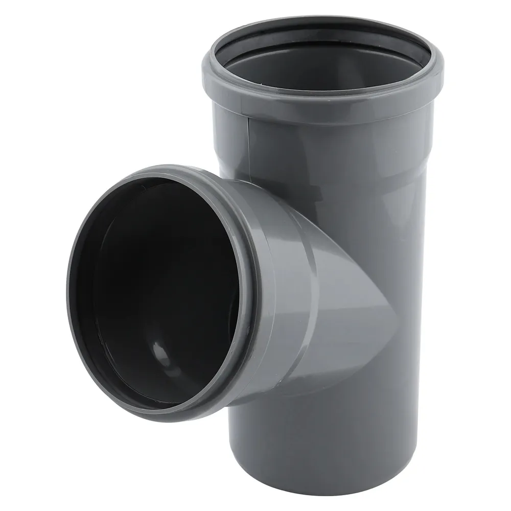 Ramificatie polipropilena, pentru scurgere, gri, D 40 x 40 mm, 67 grade
