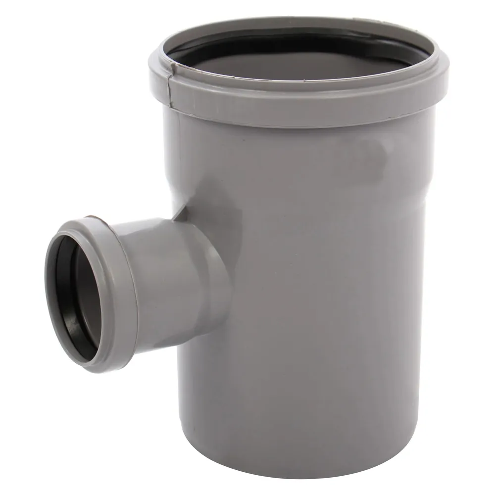 Ramificatie polipropilena, pentru scurgere, gri, D 40 x 40 mm, 87 grade