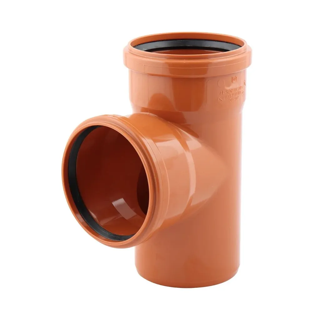Ramificatie PVC, cu inel, D 250 x 250 mm, 87 grade, portocaliu