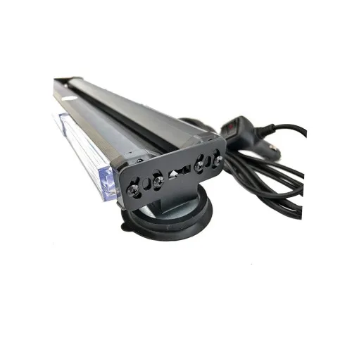 Rampa girofar LED COB stroboscopica 1075 mm 12V-24V portocalie cu baza magnetica — imaginea 3