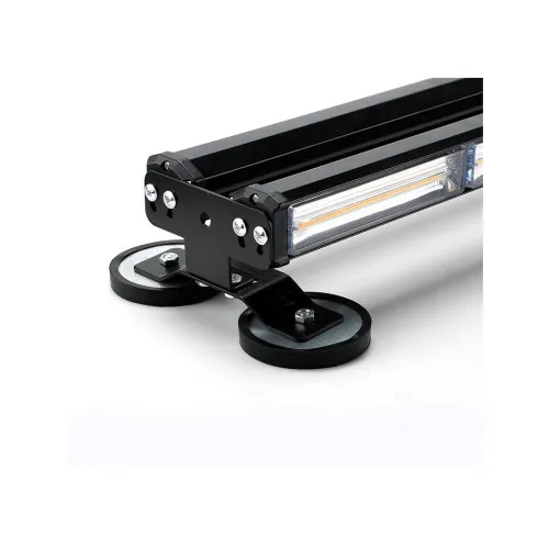 Rampa girofar LED COB stroboscopica 1075 mm 12V-24V portocalie cu baza magnetica — imaginea 2