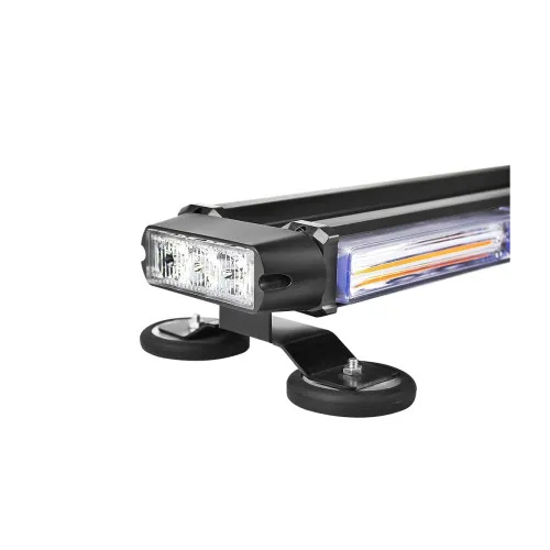 Rampa girofar LED COB stroboscopica 112 cm 12V-24V portocalie cu baza magnetica — imaginea 5