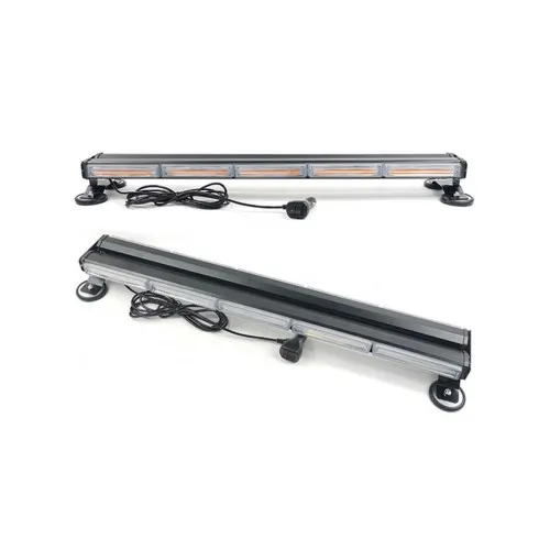 Rampa girofar LED COB stroboscopica 745 mm 12V-24V portocalie cu baza magnetica — imaginea 3