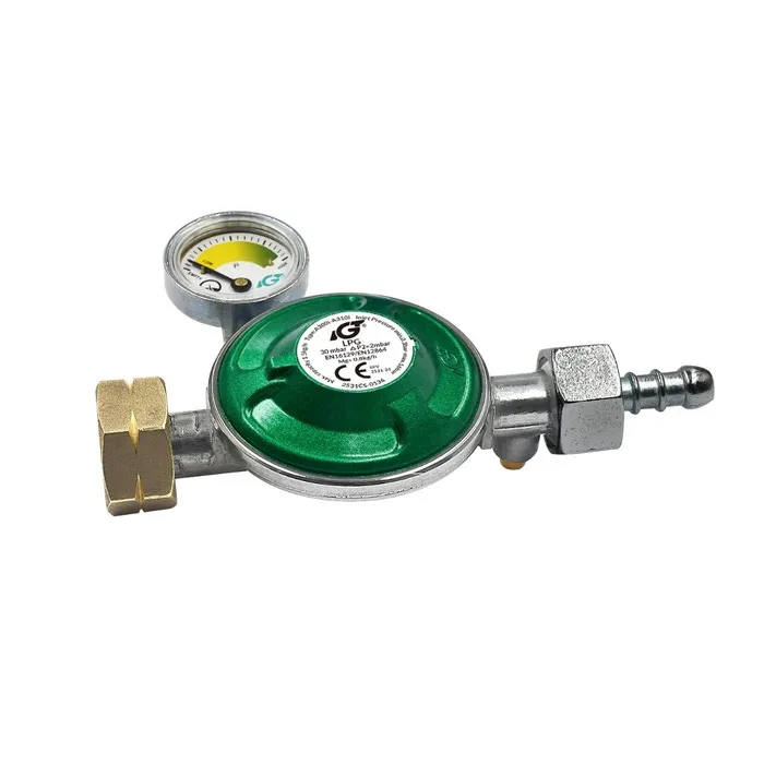 Reductor / regulator presiune gaz GPL, A310IEP - PM534, cu manometru, filet interior, 30 mbar