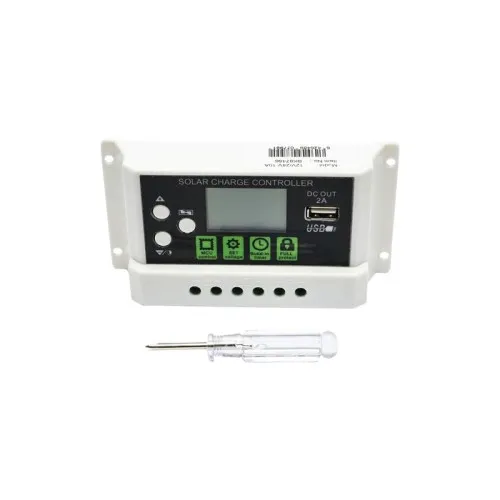 Regulator tensiune panou solar 10A 12V 24V cu port USB 5V 2A