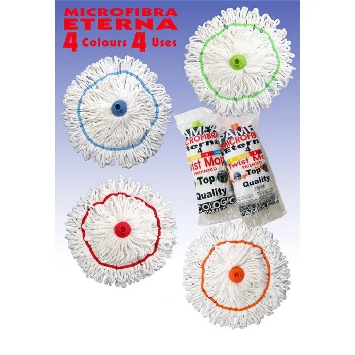 Rezerva mop microfibra Etterna, 28 x 11 x 9 cm, diverse culori