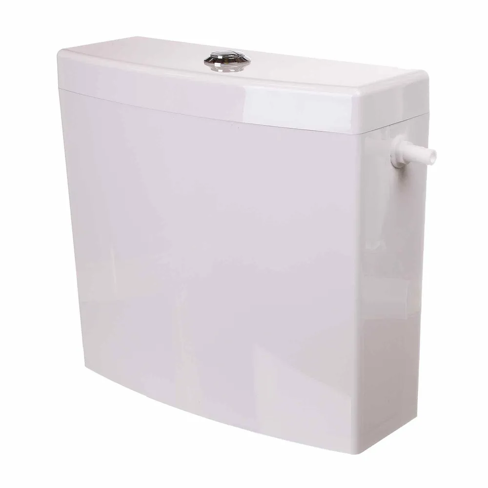 Rezervor WC, montaj la semi-inaltime, actionare dubla, alimentare laterala, 6 L, 6/9"