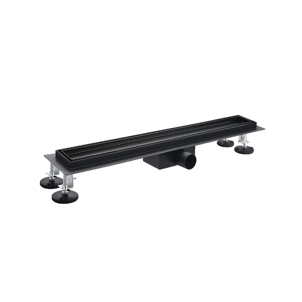 Rigola dus Kruger, reversibila, inox, Ø 40 mm, L 700mm, neagra