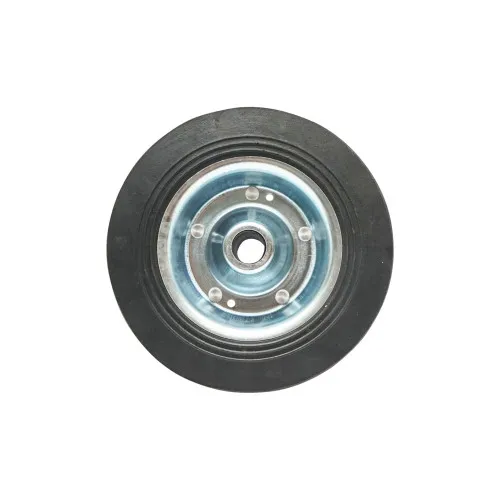 Roata de cauciuc 200X50mm cu janta metalica pentru roata de sprijin remorca prindere pe ax fi20mm