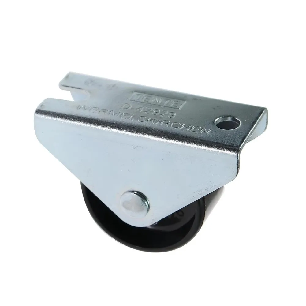 Roata fixa pentru carucior / mobila, din poliamida, fara frana, cu placa, 25 mm, 25 kg
