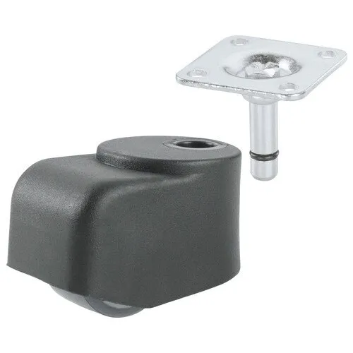 Roata mobila pivotanta Tarrox, plastic, 50kg, O25mm, bolt O8mm