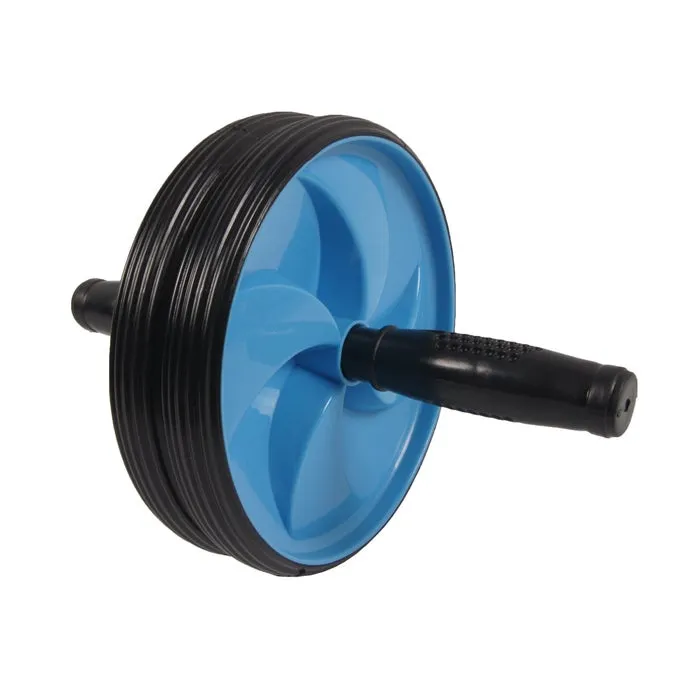 Roata pentru exercitii Qizo HKAB310, PVC, negru + albastru