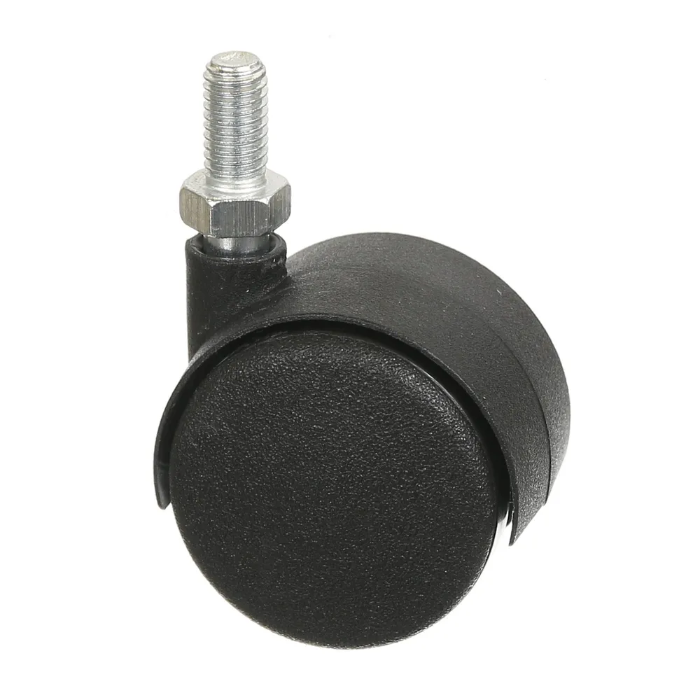 Roata pivotanta cu ax filetat, Ø 50 mm, max 25 kg, neagra