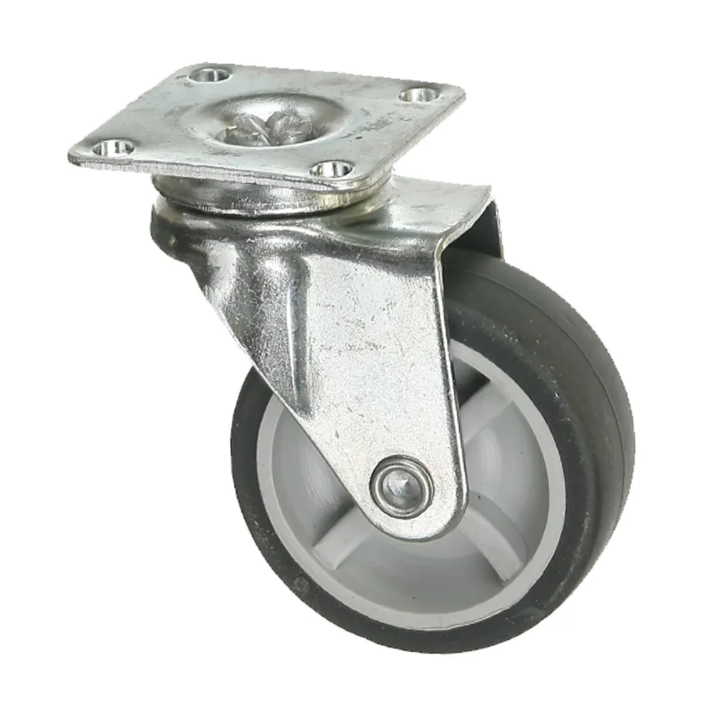 Roata pivotanta cu flansa, Ø 50 mm, max 40 kg, gri