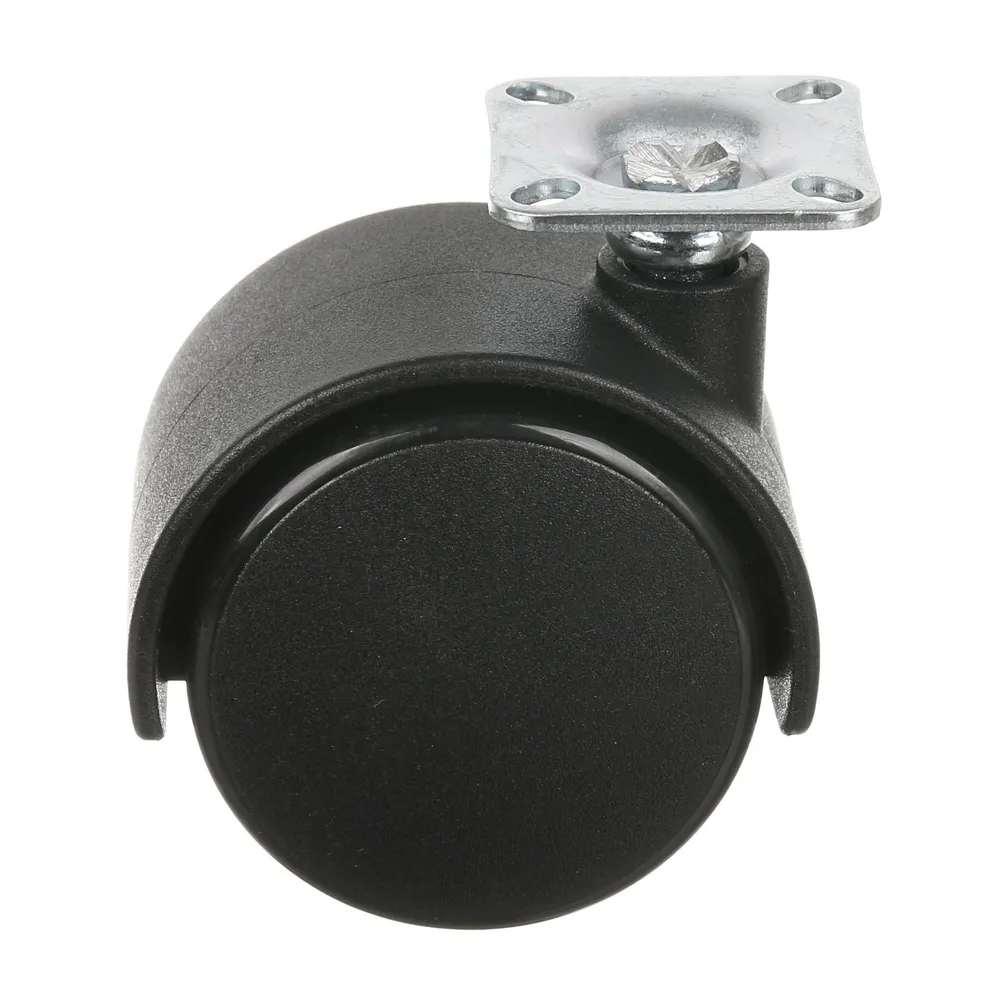 Roata pivotanta cu flansa, Ø 50 mm, max 45 kg, neagra