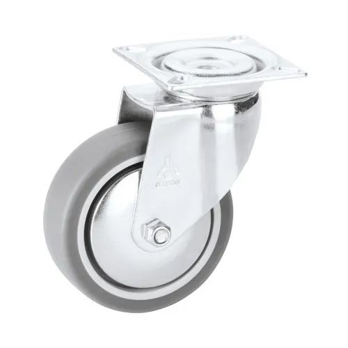 Roata pivotanta plastic Tarrox Ø75mm, max. 50kg, placa de fixare 60x60 mm, cu rulment