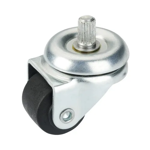 Roata pivotanta poliamida Tarrox Ø20mm, cu bolt canelat Ø6mm, cu rulment