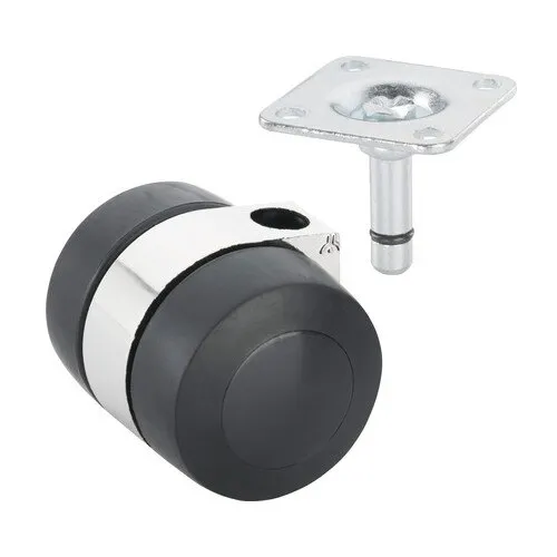 Roata pivotanta Tarrox, 45mm, poliamida si cromat, capacitate 55kg, pentru mocheta si PVC