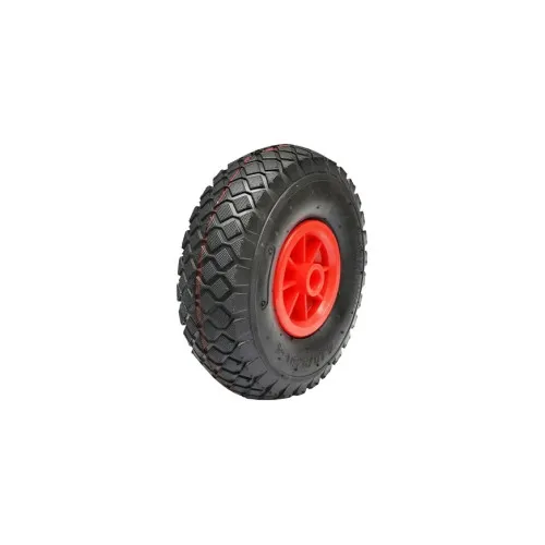 Roata pneumatica 260x85mm cu janta PVC pentru roata de sprijin remorca prindere pe ax fi20mm anvelopa 4.10/3.50-4 — imaginea 2