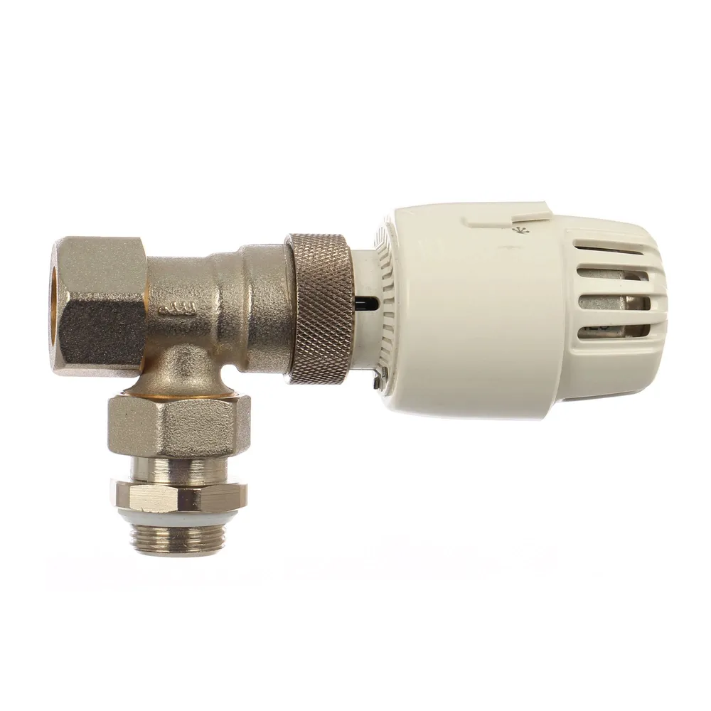 Robinet calorifer cu termostat, cu racord teava cupru, RBM, 9700400, otel, 1/2"