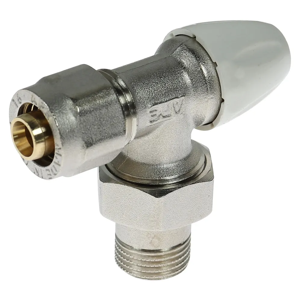 Robinet calorifer retur, cu conector pentru teava PEX, APE, alama, 1/2"