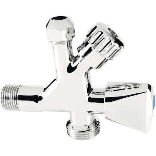 Robinet coltar combi 1/2"x3/4" crom, lungime 114mm, pentru masina de spalat si bucatarie
