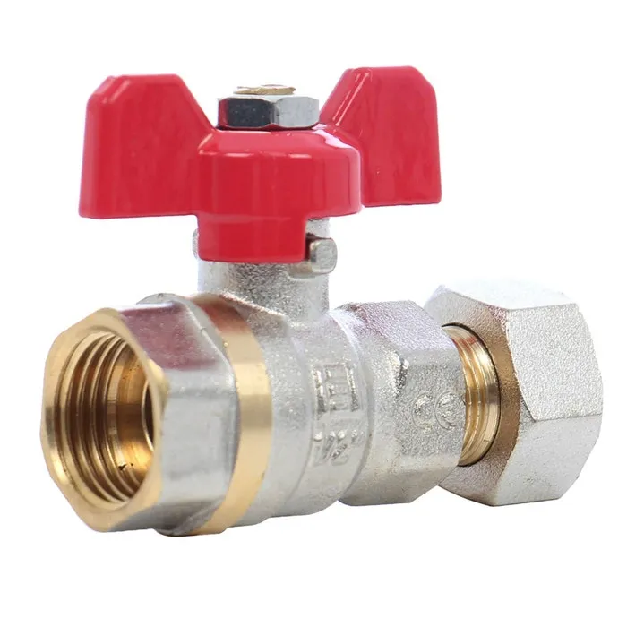 Robinet cu semiolandez, alama, 1/2", maner fluture