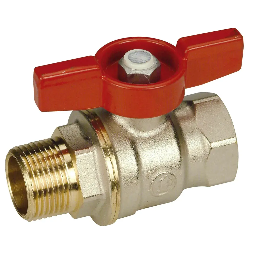 Robinet de trecere cu bila Dado R914X043, alama, filet interior-exterior, 1/2", maner fluture