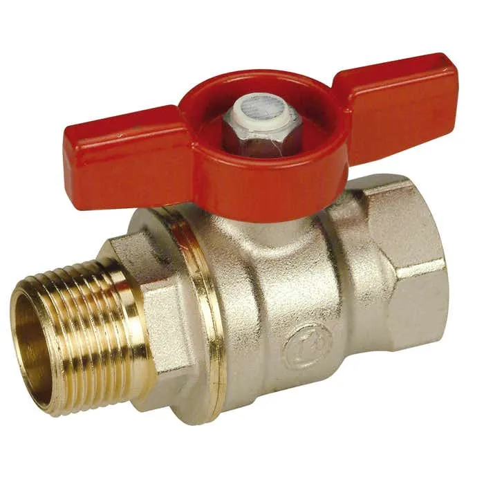 Robinet de trecere cu bila Dado R914X044, alama, filet interior-exterior, 3/4", maner fluture