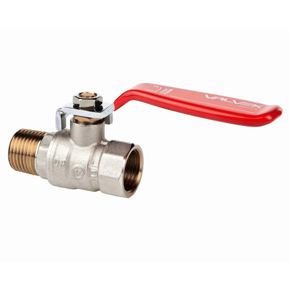 Robinet de trecere cu bila Valvex, alama, filet interior - exterior, 3/8", PN40, cu maneta otel