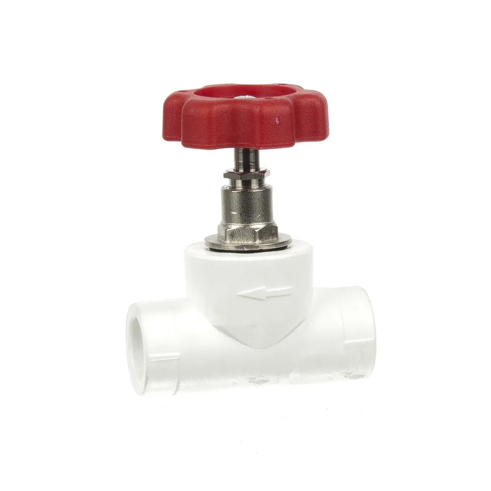 Robinet pentru teava PPR, de trecere, Ø 20 mm, alb
