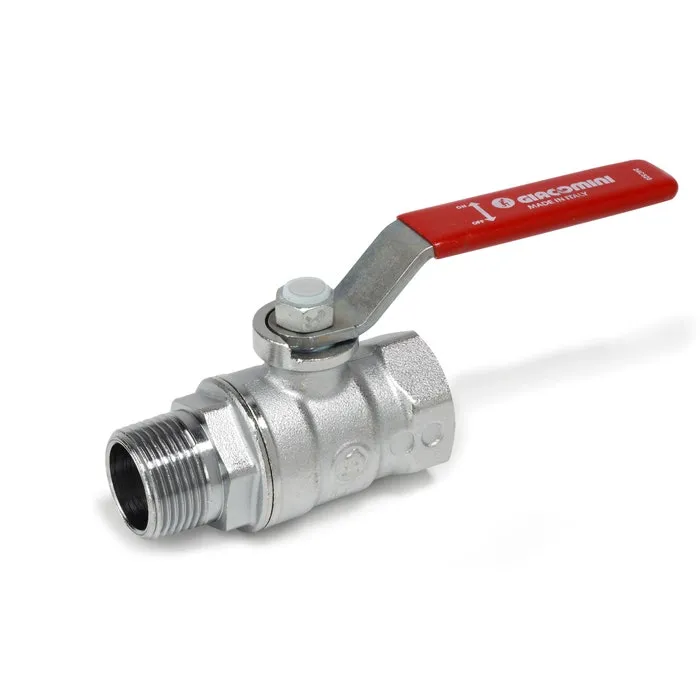 Robinet sfera Giacomini, alama cromata, filet interior - exterior, 1", actionare maneta
