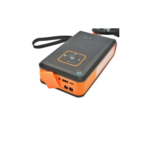 Robot pornire si compresor aer smart 80W 150 PSI, afisaj digital LED, baterie litiu 8000 mAh, baterie externa, lanterna LED, port USB/USB-C, accesorii incluse — imaginea 3