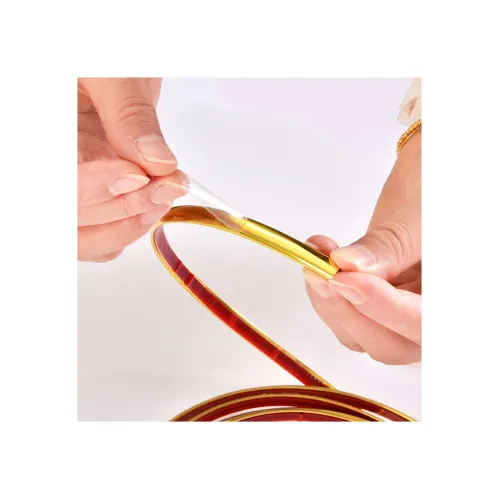 Rola ornament aurie cu adeziv 4mmx15m — imaginea 3
