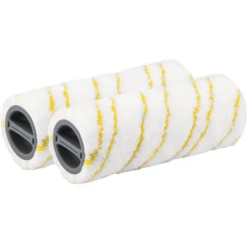Role de schimb mop electric Karcher, microfibra, set 2 bucati, galben, 124mm