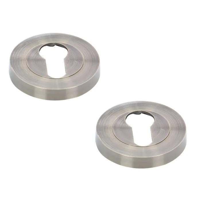 Rozeta rotunda pentru usa lemn, ESC01 Gato PZ(Y) RR55AB, zamac, antic bronz, 55 mm