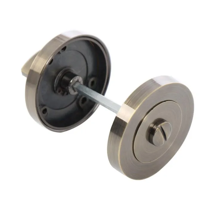 Rozeta rotunda pentru usa lemn, ESC01 Gato WC RR55 AB, zamac, antic bronz, 55 mm