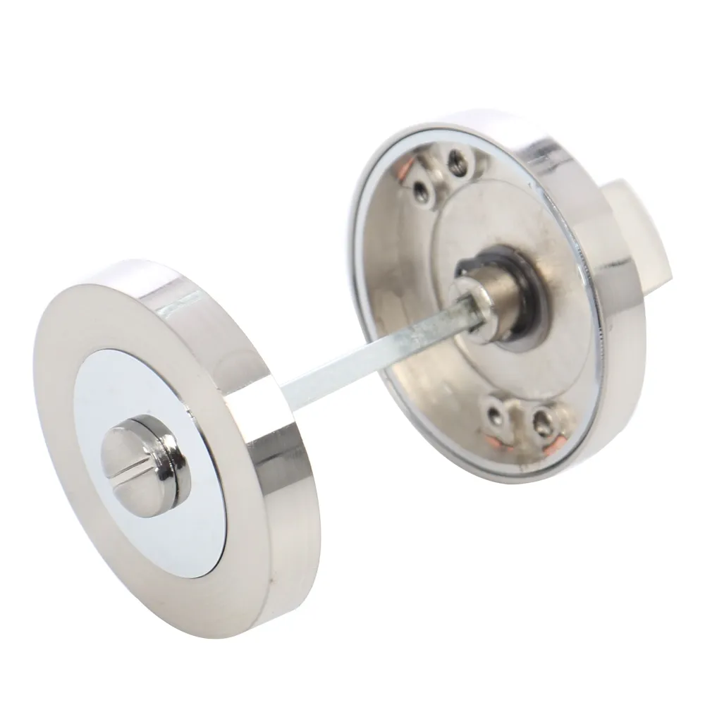 Rozeta rotunda pentru usa lemn, ESC01 Gato WC RR55SN/CP, zamac, satin nichel + crom polisat, 55 mm