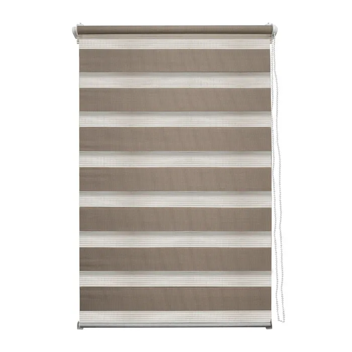 Rulou Stor Lariana Duo Clemfix, poliester, maro, semiopac, dimensiuni material 41.5 x 160 cm
