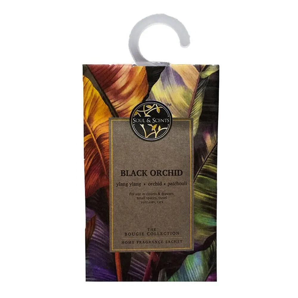 Saculet parfumat garderoba Aroma Land, Black Orchid, arome de ylang - ylang + orhidee + patchouli, 7 x 11 cm