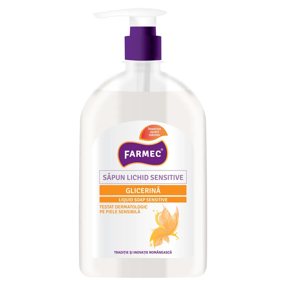 Sapun lichid Farmec Sensitive, glicerina, 500ml
