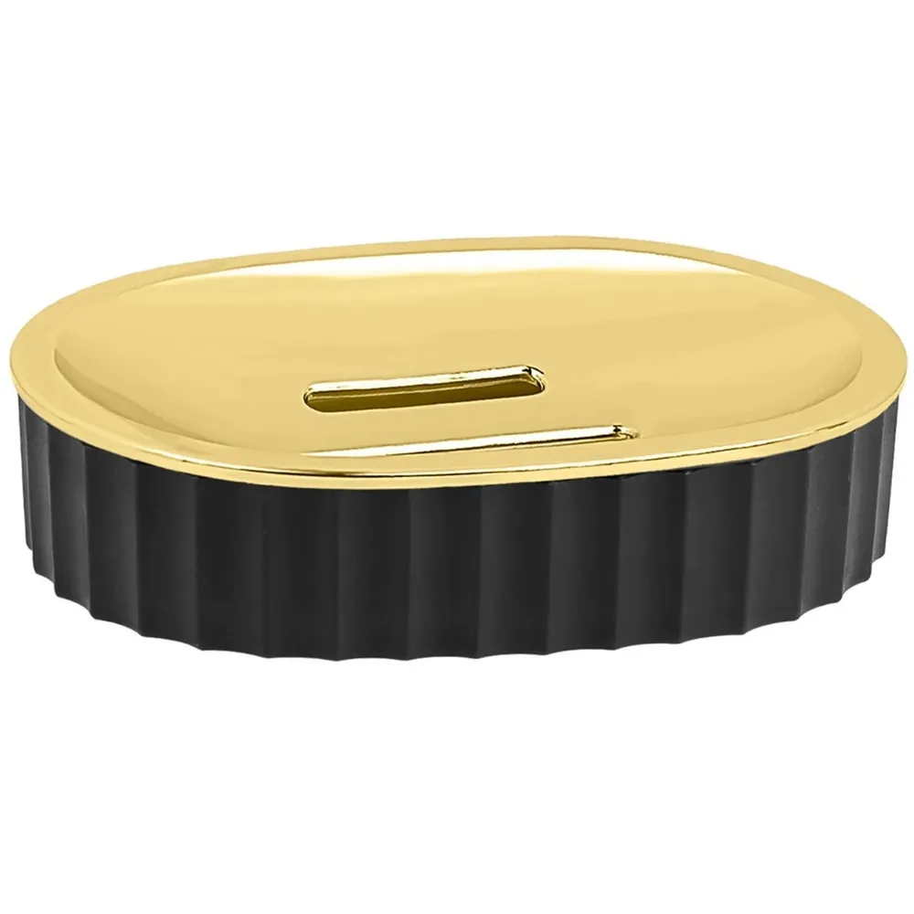 Sapuniera Okyanus Home Coliseum OKY-457-4, negru + auriu
