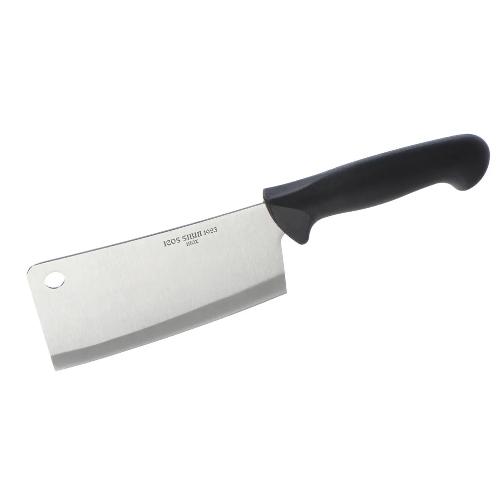 Satar cu maner din plastic negru, inox, 28.5 cm