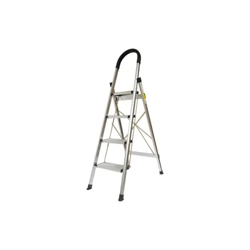 Scara aluminiu pliabila, 4 trepte antiderapante, inaltime 143cm, sarcina maxima 150Kg Crownman
