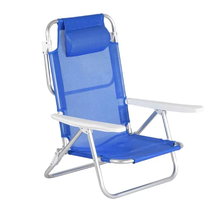 Scaun camping Midi Grandio Mob, pliant, structura metal, albastru, 53 x 54 x 80 cm