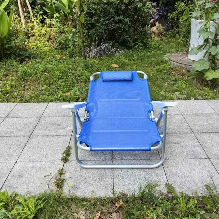 Scaun camping Midi Grandio Mob, pliant, structura metal, albastru, 53 x 54 x 80 cm — imaginea 6